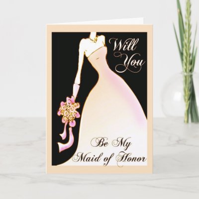 Gifts   Bride  Maid Honor on Be My Maid Of Honor Wedding Invitation Cards By Be My Valentine