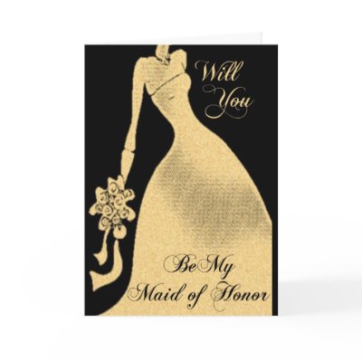 Be My Maid of Honor Wedding Invitation Greeting Card