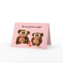Be My Prime Mate? Valentine Card by zooogle Be My Prime Mate? Valentine Card