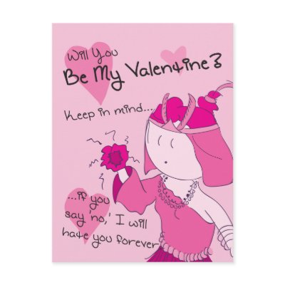 Be My Valentine? - Aya valentine Postcard by tursiops