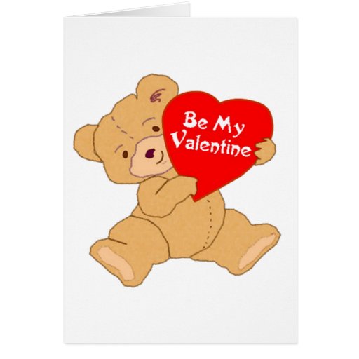 Be My Valentine Bear Card Zazzle