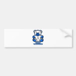Be My Valentine Bear White Blue The MUSEUM Zazzle Bumper Stickers