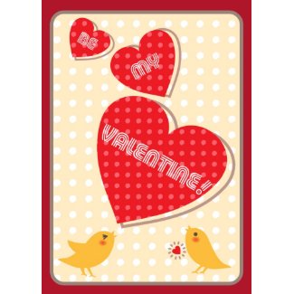 Be My Valentine Bird Greeting Card card