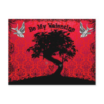 Be My Valentine Bonsai Tree of Love postcards