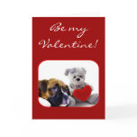 Be my Valentine boxer puppy greeting card
