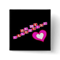Be My Valentine buttons