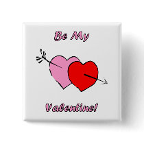 Be My Valentine Buttons