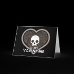 Be My Valentine Cute Punk Skull Greeting Card