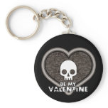 Be My Valentine Cute Punk Skull Keychain