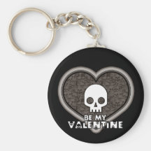 Be My Valentine Cute Punk Skull Keychain