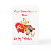 Be My Valentine Goat Card