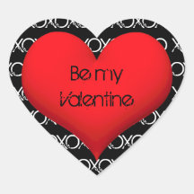 Be My Valentine Heart Sticker