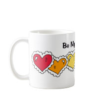Be My Valentine (LGBT Rainbow Hearts) mugs