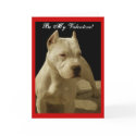 Be My Valentine pitbull greeting card by ritmoboxer Be My Valentine pitbull greeting card