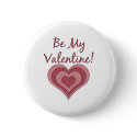 Be My Valentine Polka Dot Country Heart buttons