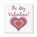 Be My Valentine Polka Dot Country Heart magnets