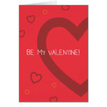 Be My Valentine Red Card cards