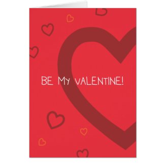 Be My Valentine Red Card
