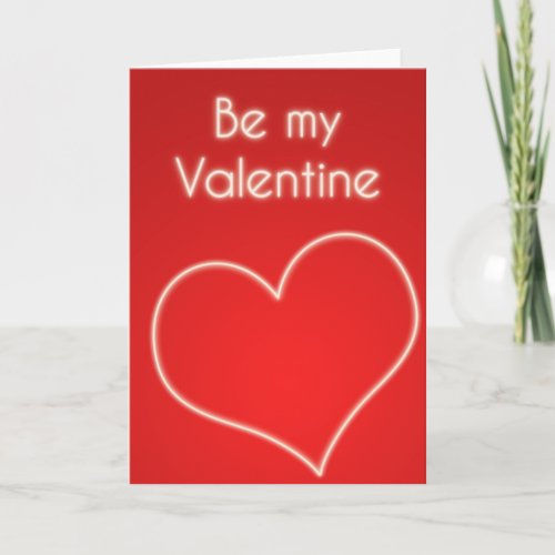 Be my Valentine Red Greeting Card card