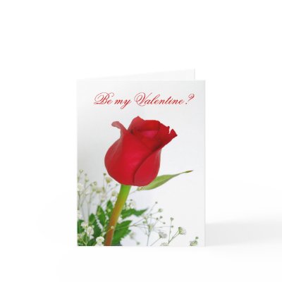Be My Valentine? - Red Rose Cards by SquirrelHugger
