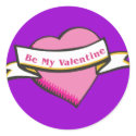 Be My Valentine Stickers