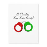 Be Naughty Save Santa The Trip Handcuffs Post Card