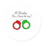 Be Naughty Save Santa The Trip Handcuffs Stickers