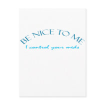 Be Nice I Control Meds postcards
