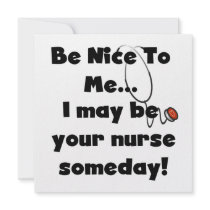 Be Nice Nurse T-shirts and Gifts Custom Invite