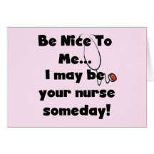 Be Nice Nurse Tshirts and Gifts Card