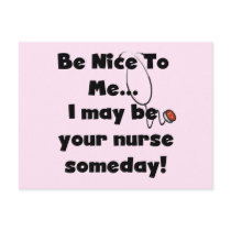 Be Nice Nurse Tshirts and Gifts Postcards