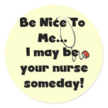 Be Nice Nurse Tshirts and Gifts Stickers