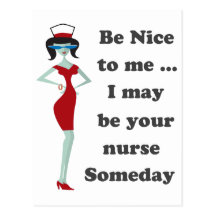 Be nice to me postcard