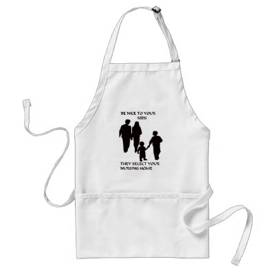 BE NICE TO YOUR KIDS APRON by FUNFASHIONETC