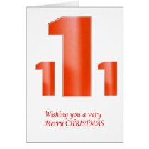 Be NUMBER ONE - Merry Christmas Xmas Cards
