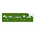 Be Nurdle Free, Reduce your relianance on plastics bumper stickers by rderstadt Be Nurdle Free, Reduce your relianance on plastics bumper stickers