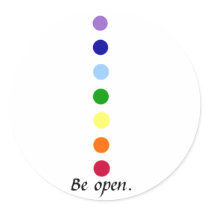 Be Open - Simple Chakra Design Stickers