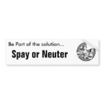 Be Part of the solution..... Bumper Stickers