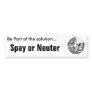 Be Part of the solution..... Bumper Stickers