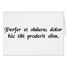 Be patient and tough; some day this pain will..... greeting card