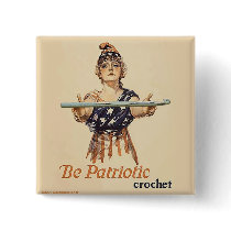 Be Patriotic: Crochet - button by DoubleTreble Be Patriotic: Crochet - button