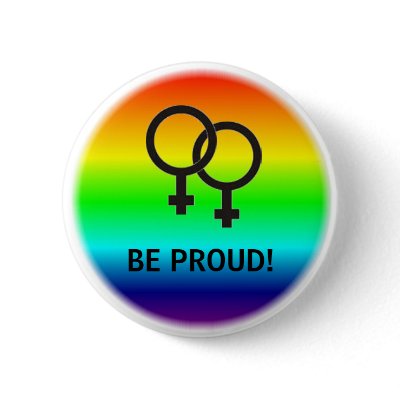 BE PROUD! FEMALE SYMBOLS BUTTON by softrainbow30