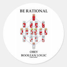 Be Rational Obey Boolean Logic (Hasse Diagram) Stickers