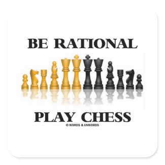 Be Rational Play Chess (Reflective Chess Set) sticker