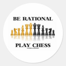Be Rational Play Chess (Reflective Chess Set) Stickers