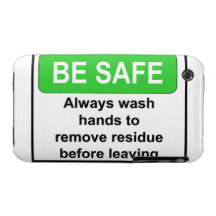 Be Safe Sign iPhone 3 Case-Mate Case