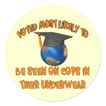 Be Seen On Cops Round Sticker