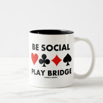 Be Social Play Bridge (Four Card Suits) mugs