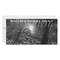 Be still, and know personalized photo card