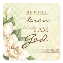 Be Still... Magnolia Square Stickers